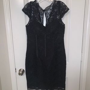 Black Lace Form Fitting Dress (US Size 6)